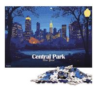 1000 Pieces Central Park at Night, New York Square Jigsaw Puzzles for Adults And Wooden Puzzles Children Puzzles 1000pcs (75x50cm)