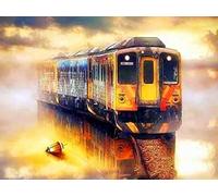 1000 Pieces Children's Jigsaw Puzzle Train Artist Challenge High Difficulty Family Puzzle Game Birthday Gift52x38cm