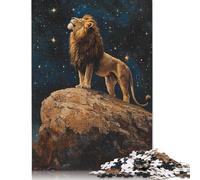 1000 Pieces Christian Lion Jigsaw Puzzles for Adults Wooden Puzzle Educational Game for Adult Teenagers 1000pcs (75x50cm)