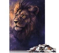 1000 Pieces Christian Lion Puzzle for Adults Wooden Puzzles Jigsaw Puzzles for Adults Educational Game Challenge Toy 1000pcs (75x50cm)