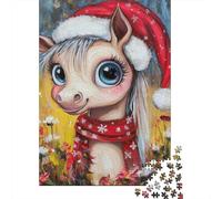 1000 Pieces Christmas Alpaca Puzzle Jigsaw, Difficulty Puzzle Jigsaw Educational Game Toy Family Decoration 1000pcs (75x50cm)