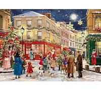 1000 Pieces Christmas Puzzle for Adults - Christmas Tree, Santa Claus & Presents on Snowy Christmas Eve