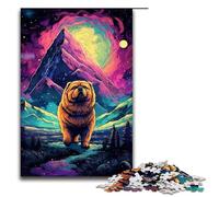 1000 Pieces Chubby Brown Animated Bear Puzzles for Adults Impossible Puzzle Stress Reliever for And Teenager Age 14 And Up 75x50cm