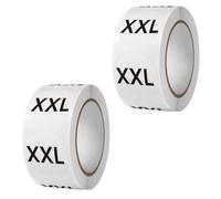 1000 Pieces Clothing Size Round Sticker, 1" inch Circle Clothes Size Labels, 2 Rolls 500 Pieces/roll Self Adhesive Apparel Sizing Tags for T Shirts Trousers Skirt Retail (XXL, 2.5 cm/ 25 mm Diameter)