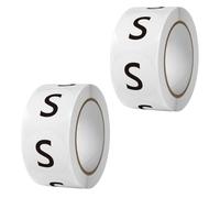 1000 Pieces Clothing Size Round Sticker, 1" inch Circle Clothes Size Labels, 2 Rolls 500 Pieces/roll Self Adhesive Apparel Sizing Tags for T Shirts Trousers Skirt Retail (S, 2.5 cm/ 25 mm Diameter)