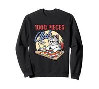 1000 Pieces Club Cat Jigsaw Puzzle Solver Feline Hobbyist Sweatshirt