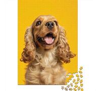 1000 Pieces Cocker Spaniel Jigsaw Puzzles for Adults Wooden Puzzles for Adults Teenager Man Woman Gift 1000pcs (38x26cm)