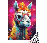 1000 Pieces Colorful Alpacas for Adults Difficult Jigsaw Puzzles for Adults Family Fun Jigsaws Puzzles 1000pcs (38x26cm)