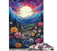 1000 Pieces Colorful And Psychedelic Space Garden Flowers Jigsaw Puzzle Difficulty Puzzle Education Games Toys 1000pcs (75x50cm)