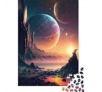 1000 Pieces Colorful Fantasy Landscape 2 Puzzle for Adults Wooden Puzzles Jigsaw Puzzles for Adults Educational Game Challenge Toy 1000pcs (75x50cm)