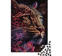 1000 Pieces Colorful Leopard Face Puzzle for Adults Paper Puzzles Jigsaw Puzzles for Adults Educational Game Challenge Toy 1000pcs (38x26cm)