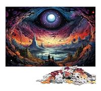 1000 Pieces Colorful Psychedelia beyond The World Puzzle for Adults Decoration Puzzle Toys Good Gift for And Teenager Age 14 And Up 1000 PCS(38x26cm)