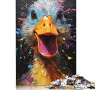 1000 Pieces Colorful Psychedelic Duck Animal Puzzles Jigsaw Adults Difficulty Jigsaw Puzzle Relaxing Games Toy 1000pcs (75x50cm)