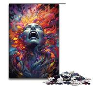 1000 Pieces Colorful Psychedelic Images of Gods Puzzles for Adults Wooden Jigsaw Family Games 1000 PCS(75x50cm)