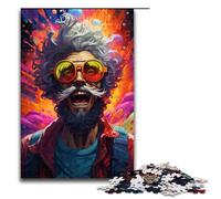 1000 Pieces Colorful Psychedelic Mad Scientist Adult Jigsaw Puzzles Family Fun Jigsaws Family Game Stress Reliever Difficult Challenge Puzzle 1000 PCS(75x50cm)