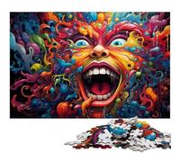 1000 Pieces Colorful Psychedelic Miracles Happen Puzzle for Adults Decoration Puzzle Toys Good Gift for And Teenager Age 14 And Up 1000pcs(38x26cm)