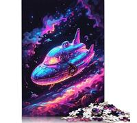 1000 Pieces Colorful Spaceship Jigsaw Puzzles Adults Difficulty Puzzles Strengthen Relationships between Family Members 1000pcs (75x50cm)