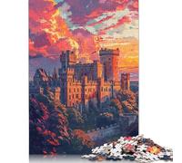 1000 Pieces Colorful Warwick Castle Jigsaw Puzzle Adults Difficulty Puzzles Educational Toy Games Family Decoration 1000pcs (75x50cm)