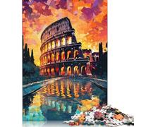 1000 Pieces Colosseum in Rome Creative Square Jigsaw Puzzles for Adults & Wooden Puzzles Challenging Game 1000pcs (75x50cm)