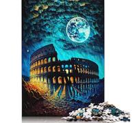 1000 Pieces Colosseum of Rome Painting Creative Square Wooden Jigsaw Puzzles for Adults Educational Game Challenge Toy 1000pcs (75x50cm)