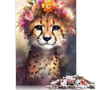 1000 Pieces Colourful Baby Leopard Puzzles Jigsaw Adults Difficulty Jigsaw Puzzle Relaxing Games Toy 1000pcs (75x50cm)