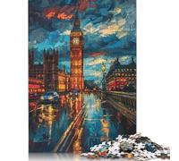 1000 Pieces Colourful Big Ben Puzzles Jigsaw Adults Difficulty Jigsaw Puzzle Relaxing Games Toy 1000pcs (75x50cm)