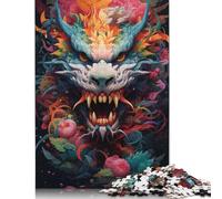 1000 Pieces Colourful Flying Dragon Jigsaw Puzzle Difficulty Puzzle Education Games Toys 1000pcs (75x50cm)