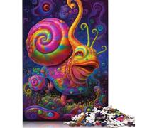 1000 Pieces Colourful Psychedelic Snail Puzzle Jigsaw Adults Puzzles Difficulty Jigsaw Educational Game Toy 1000pcs (75x50cm)