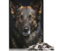 1000 Pieces Cool Dog Wolf Portrait Puzzle for Adults Wood Puzzles Wooden Puzzles Learning Educational Puzzle 1000pcs (75x50cm)