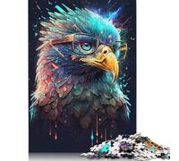 1000 Pieces Cosmic Eagle with Glasses Jigsaw Puzzles Difficulty Jigsaw Puzzles Education Games Toys 1000pcs (75x50cm)