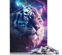 1000 Pieces Cosmic Nebula Tiger Jigsaw Puzzles Difficulty Jigsaw Puzzles Education Games Toys 1000pcs (75x50cm)