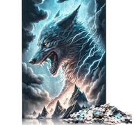 1000 Pieces Cosmic Nebula Wolf Puzzle Jigsaw Adults Jigsaw Difficulty Jigsaw Educational Game Toy Family Decoration 1000pcs (75x50cm)