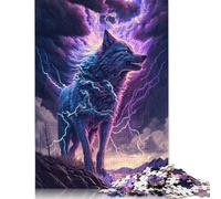 1000 Pieces Cosmic Nebula Wolf Puzzles Jigsaw Adults Difficulty Puzzles Jigsaw Educational Games Toy Family Decoration 1000pcs (75x50cm)