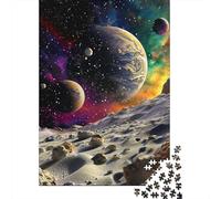 1000 Pieces Cosmic Planets Jigsaw Puzzle, Creative Rectangular Paper Jigsaw Puzzles for Adults, Large Puzzles for Family Educational Game 1000pcs (38x26cm)