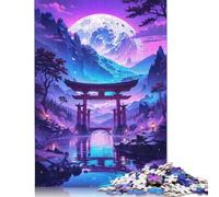 1000 Pieces Cosmic Torii Gate Glow Jigsaw Puzzles Adults Difficulty Jigsaw Puzzles Education Toys Games (75x50cm)