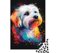 1000 Pieces Coton De Tulear Dog Art Puzzle for Adults Paper Puzzles Jigsaw Puzzles for Adults Educational Game Challenge Toy 1000pcs (38x26cm)