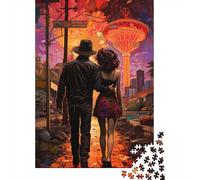 1000 Pieces Couple on The Street Paper Puzzles Paper Puzzles for Adults& Teenagers Age 12 Years Up 1000pcs (38x26cm)