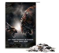 1000 Pieces Courage Bigger Than Fear Adult Jigsaw Puzzles Family Fun Family Game Stress Reliever Difficult Challenge 75x50cm