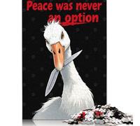1000 Pieces Crazy Goose No Peace Creative Square Paper Jigsaw Puzzles for Adults Educational Game Challenge Toy 38x26cm/1000pcs
