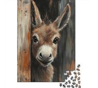 1000 Pieces Creative Jigsaw Puzzles Animal Donkey Jigsaw Rectangular Puzzle Toy for Adults 1000pcs (75x50cm)