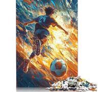 1000 Pieces Creative Jigsaw Puzzles Art Plays Football Jigsaw Puzzles Rectangular Puzzle Educational Toy for Adults 1000pcs (75x50cm)