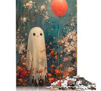 1000 Pieces Creative Jigsaw Puzzles Boho Ghost with Balloon Jigsaw Rectangular Puzzle Toy for Adults 1000pcs (38x26cm)