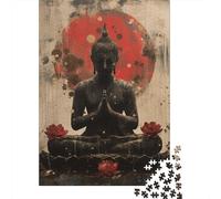 1000 Pieces Creative Jigsaw Puzzles Buddha Statue Jigsaw Puzzles Rectangular Puzzle Educational Toy for Adults 1000pcs (38x26cm)