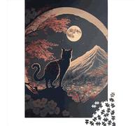 1000 Pieces Creative Jigsaw Puzzles Cat Japan Jigsaw Puzzles Rectangular Puzzle Educational Toy for Adults 1000pcs (38x26cm)