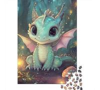 1000 Pieces Creative Jigsaw Puzzles Cute Toddler Dragon Jigsaw Rectangular Puzzle Toy for Adults 1000pcs (38x26cm)