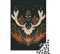 1000 Pieces Creative Jigsaw Puzzles Deer Jigsaw Puzzles Rectangular Puzzle Educational Toy for Adults 1000pcs (38x26cm)