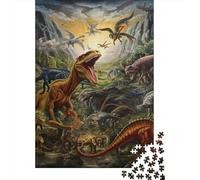 1000 Pieces Creative Jigsaw Puzzles Dinosaur Jigsaw Puzzles Rectangular Puzzle Educational Toy for Adults 1000pcs (38x26cm)