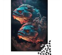 1000 Pieces Creative Jigsaw Puzzles Dreamy Cloud Pisces Jigsaw Puzzles Rectangular Puzzle Educational Toy for Adults 1000pcs (75x50cm)