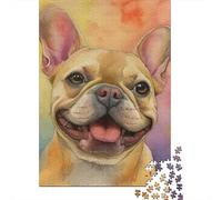 1000 Pieces Creative Jigsaw Puzzles French Bulldog Jigsaw Puzzles Rectangular Puzzle Educational Toy for Adults 1000pcs (75x50cm)
