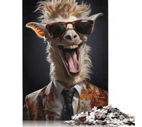 1000 Pieces Creative Jigsaw Puzzles Funny Llama Jigsaw Rectangular Puzzle Toy for Adults 1000pcs (75x50cm)